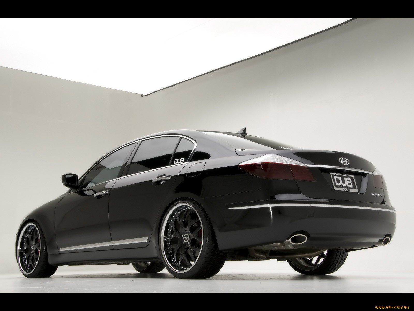 2009, hyundai, dub, magazine, genesis, sedan, black, 